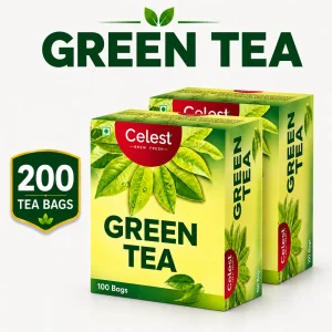 Celest Green Tea, 100 Bags (Pack of 2) | 200 Tea Bags