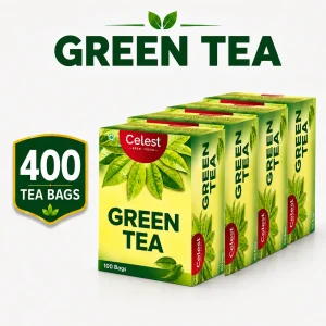 Celest Green Tea – 100 Teabags (Pack of 4) | Natural & Refreshing