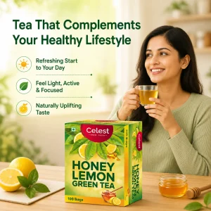Celest Green Tea 100 Bags – Lemon & Honey | Green Tea