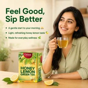 Celest Lemon & Honey – 25 Tea Bags | Green Tea for Weight Loss