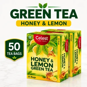 Celest Lemon & Honey – 25 Tea Bags (Pack of 2) | Green Tea for Weight Loss