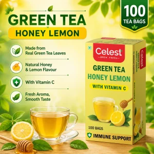 Celest Lemon & Honey – 100 Tea Bags with added Vitamin C | Green Tea
