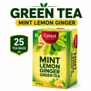 Celest Ginger, Mint & Lemon – 25 Teabags | Green Tea