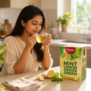 Celest Ginger, Mint & Lemon – 25 Teabags | Green Tea