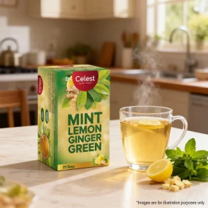 Celest Ginger, Mint & Lemon – 25 Teabags | Green Tea