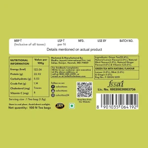 Celest Ginger, Mint & Lemon – 100 Teabags | Green Tea for Weight Loss | Green Tea with Vitamin C
