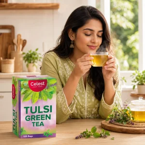 Celest Tulsi Green Tea – 100 Bags | Tulsi Green Tea Bags